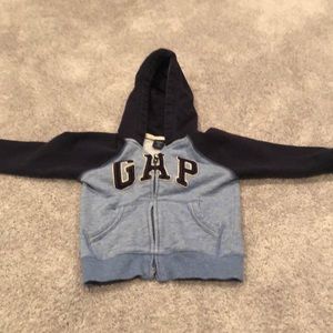 Toddler light blue zip up sweatshirt